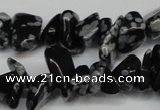 CCH227 34 inches 5*8mm snowflake obsidian chips gemstone beads wholesale