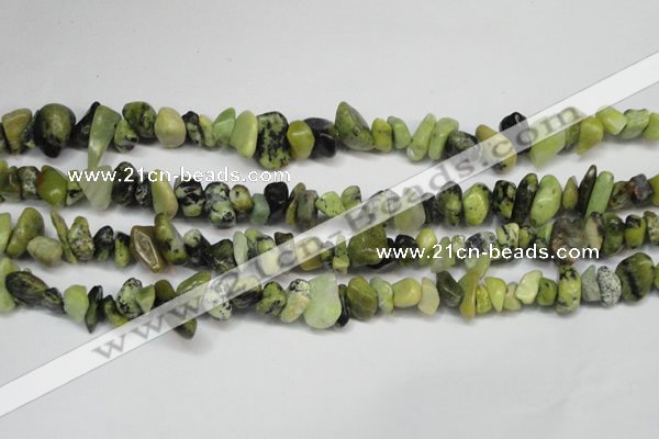 CCH233 34 inches 5*8mm yellow howlite turquoise chips beads wholesale