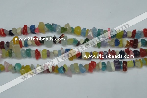 CCH236 34 inches 5*8mm mixed candy jade chips beads wholesale