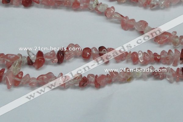 CCH237 34 inches 5*8mm cherry quartz chips beads wholesale