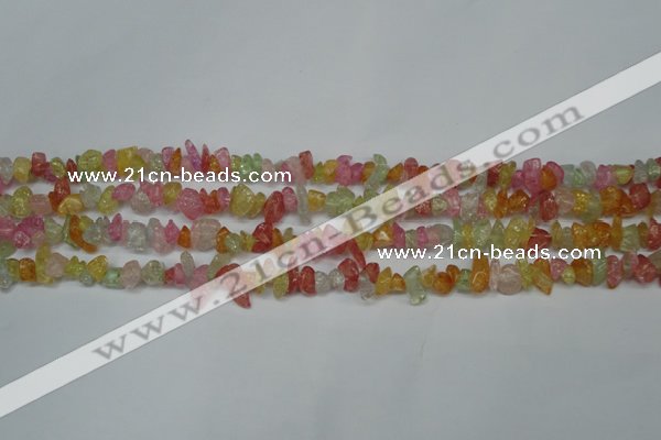 CCH261 34 inches 4*6mm synthetic crack crystal chips beads wholesale