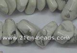 CCH280 34 inches 8*12mm white howlite turquoise chips beads wholesale