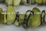 CCH281 34 inches 8*12mm yellow howlite turquoise chips beads wholesale