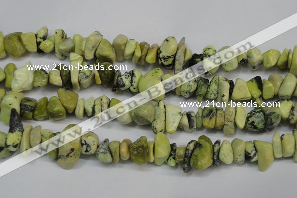 CCH281 34 inches 8*12mm yellow howlite turquoise chips beads wholesale