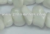 CCH284 34 inches 8*12mm white stone chips beads wholesale