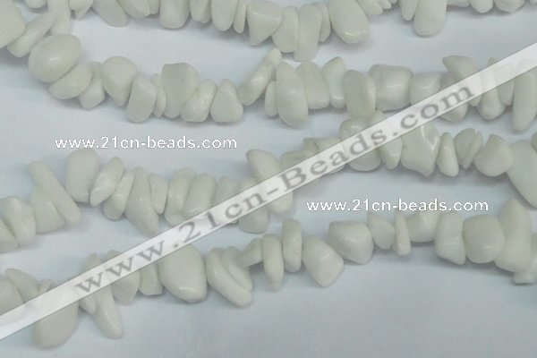 CCH284 34 inches 8*12mm white stone chips beads wholesale