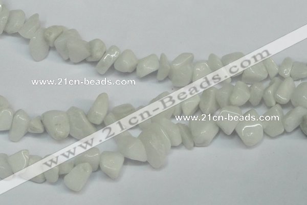 CCH285 34 inches 8*12mm milky jade chips gemstone beads wholesale