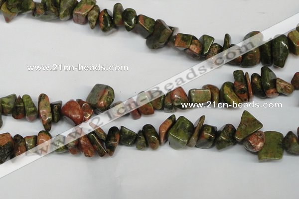 CCH296 34 inches 8*12mm unakite chips gemstone beads wholesale