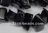 CCH302 34 inches 8*12mm blue goldstone chips gemstone beads wholesale