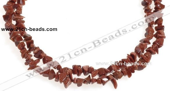 CCH31 34 inches gold sand stone chips gemstone beads wholesale