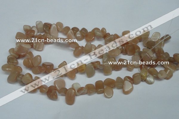 CCH321 15.5 inches 10*15mm moonstone chips gemstone beads wholesale