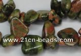 CCH323 15.5 inches 10*15mm unakite chips gemstone beads wholesale