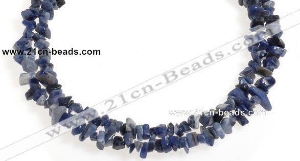 CCH33 35 inches blue sodalite chips gemstone beads wholesale