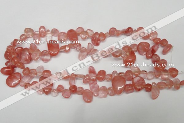 CCH334 15.5 inches 10*15mm cherry quartz chips beads wholesale