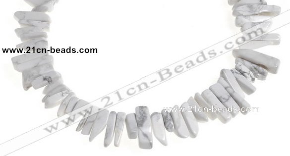 CCH40 16 inches white howlite chips gemstone beads wholesale