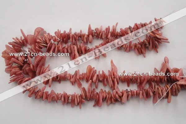 CCH400 15.5 inches 6*12mm - 8*18mm argentina rhodochrosite chips beads