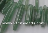 CCH405 15.5 inches 6*22mm - 7*35mm green aventurine chips beads