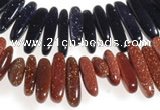 CCH42 16 inches goldstone chips gemstone beads wholesale