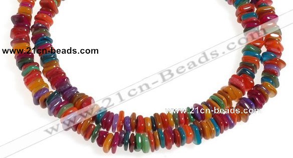 CCH44 32 inches multi color shell chips beads wholesale