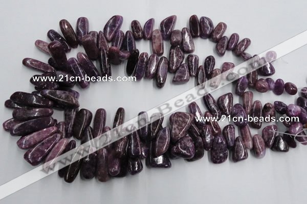 CCH502 15.5 inches 6*15mm - 8*28mm kunzite chips beads