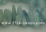 CCH603 15.5 inches 3*12mm - 4*16mm aquamarine chips gemstone beads