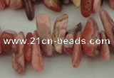 CCH604 15.5 inches 3*12mm - 4*16mm rhodochrosite chips gemstone beads