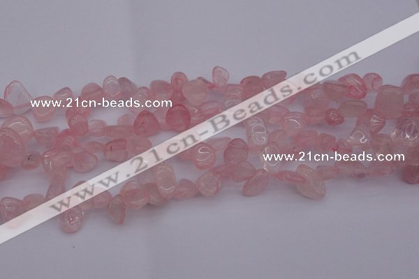 CCH611 15.5 inches 6*8mm - 10*14mm rose quartz chips gemstone beads