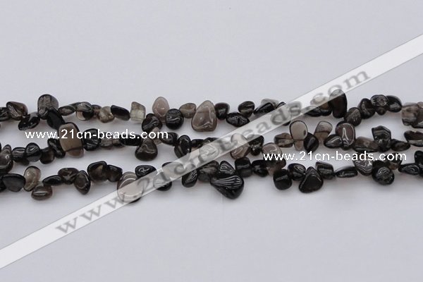 CCH623 15.5 inches 6*8mm - 10*14mm smoky quartz chips beads