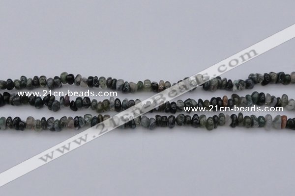CCH663 15.5 inches 4*6mm - 5*8mm moss agate chips beads