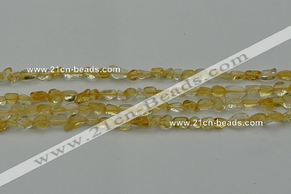 CCH672 15.5 inches 4*6mm - 5*8mm citrine gemstone chips beads