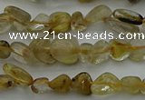 CCH673 15.5 inches 4*6mm - 5*8mm golden rutilated quartz chips beads