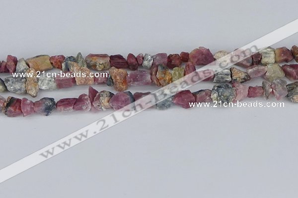 CCH707 15.5 inches 6*8mm - 10*14mm watermelon tourmaline chips beads