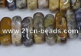 CCH712 15.5 inches 5*10mm - 5*15mm black moss opal chips beads