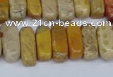 CCH713 15.5 inches 5*10mm - 5*15mm fossil coral chips beads