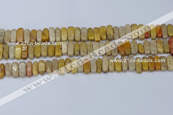 CCH713 15.5 inches 5*10mm - 5*15mm fossil coral chips beads