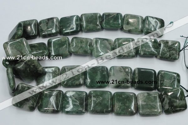 CCJ04 15.5 inches 25*25mm square natural African jade beads wholesale