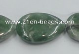 CCJ08 15.5 inches 22*30mm flat teardrop natural African jade beads