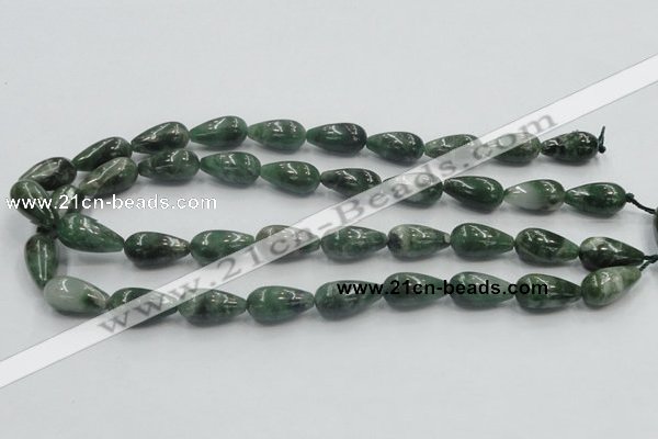 CCJ10 15.5 inches 10*20mm teardrop natural African jade beads wholesale