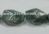 CCJ15 15.5 inches 18*24mm faceted nugget natural African jade beads