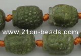 CCJ231 15.5 inches 13*18mm carved buddha China jade beads