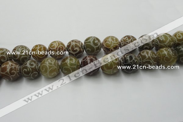 CCJ307 15.5 inches 18mm round China jade beads wholesale