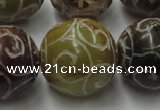 CCJ309 15.5 inches 24mm round China jade beads wholesale