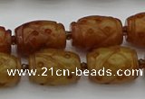 CCJ324 15.5 inches 12*16mm - 13*18mm carved drum China jade beads