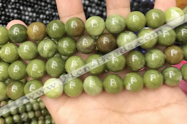 CCJ334 15.5 inches 12mm round green China jade beads wholesale