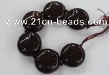 CCJ361 35mm carved coin China jade beads wholesale