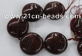 CCJ363 44mm carved coin China jade beads wholesale