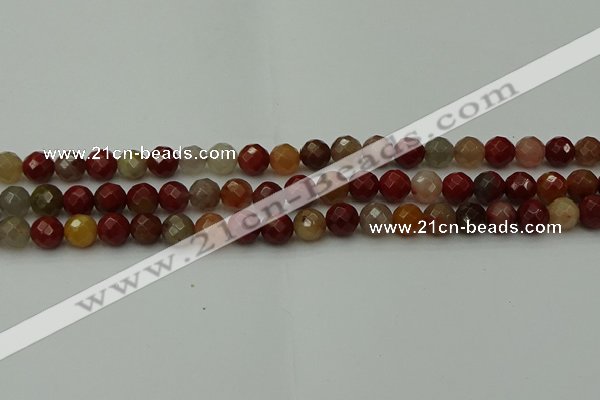 CCJ460 15.5 inches 4mm faceted round colorful jasper beads