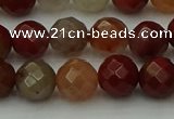 CCJ462 15.5 inches 8mm faceted round colorful jasper beads