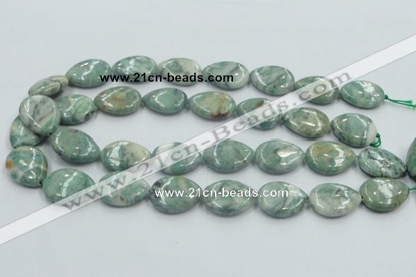 CCJ52 15.5 inches 18*25mm flat teardrop African jade gemstone beads