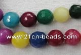 CCN1004 15.5 inches 10mm faceted round multi colored candy jade beads